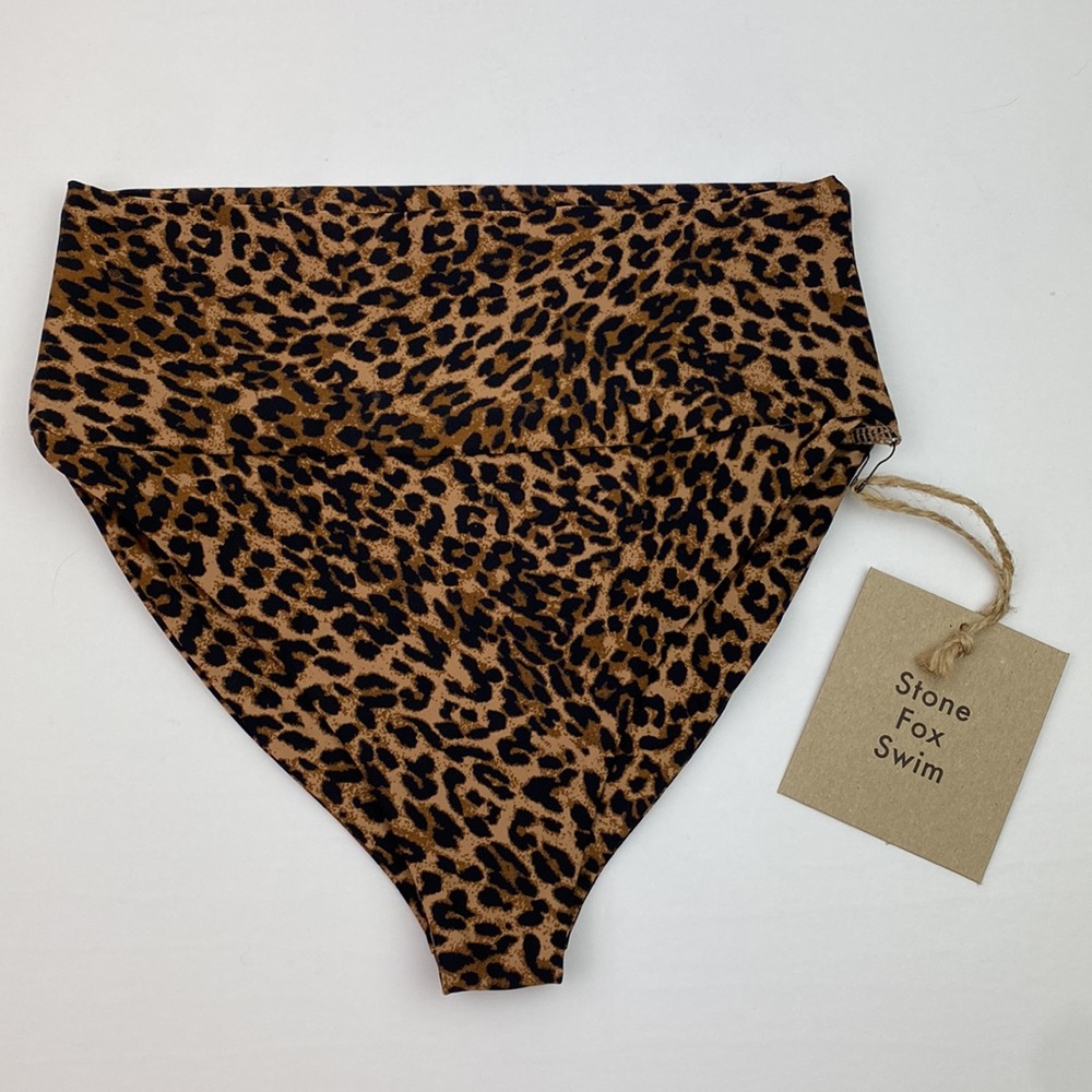 NWT Stone Fox Swim | Sahara Animal Print Taj Bikini Bottoms XS - Picture 4 of 8
